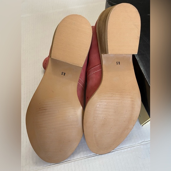 Diba Suede Western Cut Out Ankle Boots Booties  - baby pink - Picture 4 of 7